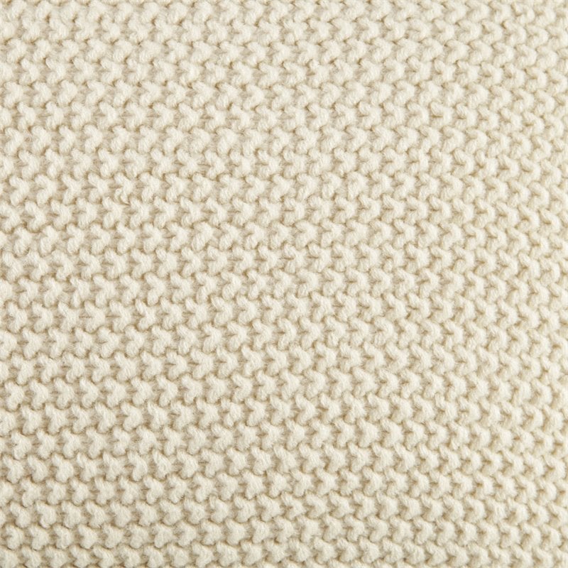 INK+IVY 100 Percent Acrylic Knitted Euro Pillow Cover in Ivory