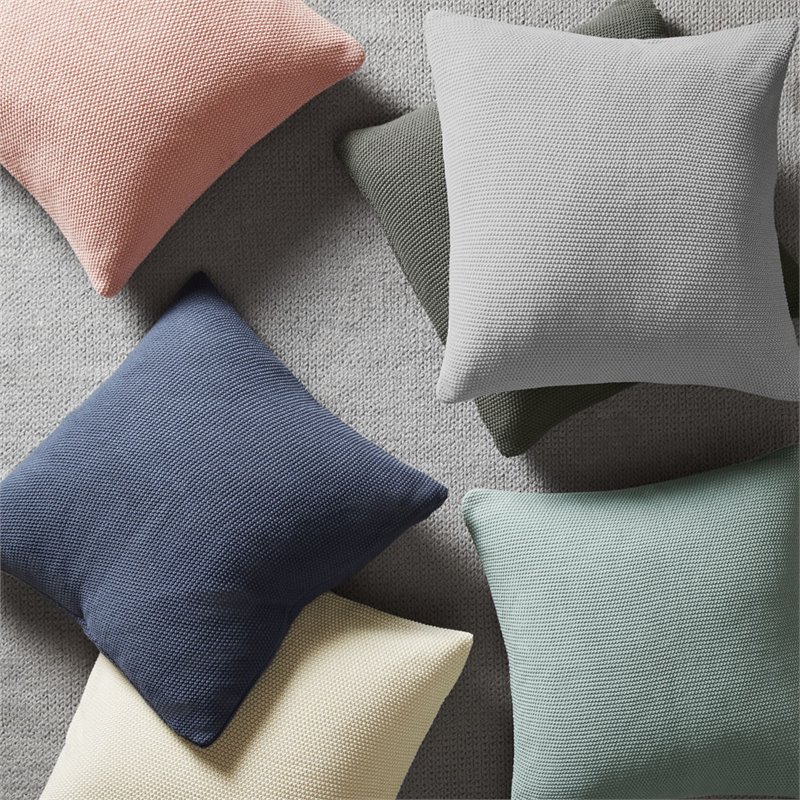 INK+IVY 100 Percent Acrylic Knitted Euro Pillow Cover in Ivory