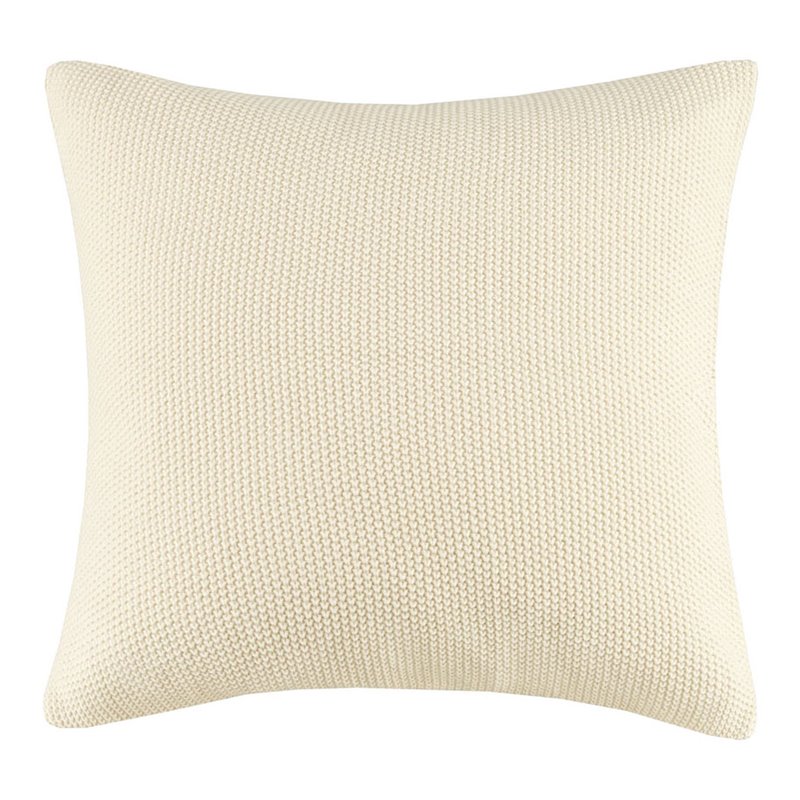 INK+IVY 100 Percent Acrylic Knitted Euro Pillow Cover in Ivory
