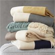 INK+IVY Stockholm 100 Percent Acrylic Color Block Faux Cashmere Throw in Taupe