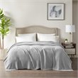 INK+IVY Bree 100 Percent Acrylic Knitted Blanket in Gray Finish