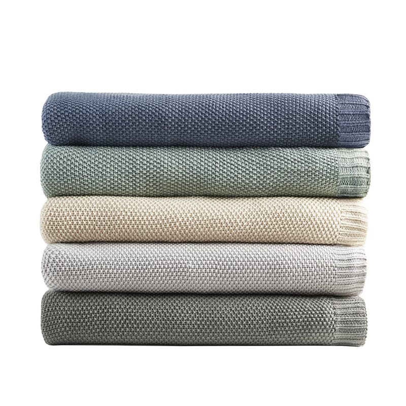 INK+IVY Bree 100 Percent Acrylic Knitted Blanket in Gray Finish