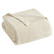 INK+IVY Bree 100 Percent Acrylic Knitted Blanket in Ivory Finish
