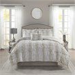 Madison Park 100 Percent Polyester Comforter Set in Snow Leopard White