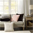Madison Park Polyester Brushed Faux Long Fur Square Pillow in Blush Pink