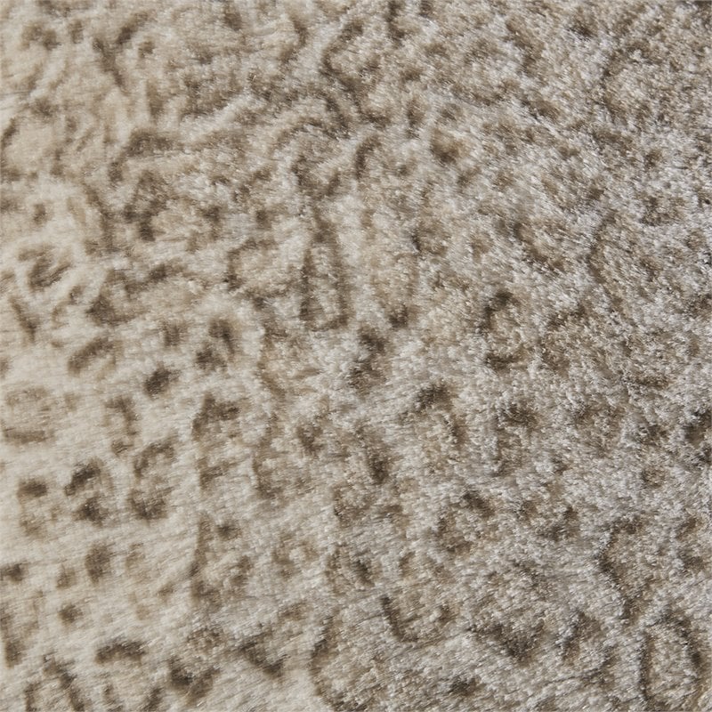 Madison Park Polyester Long Fur Pillow with Knife Edge in Leopard Tan