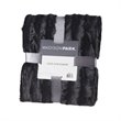 Madison Park 100 Percent Polyester Brushed Long Fur Knitted Throw in Black
