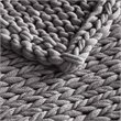 Madison Park 100 Percent Acrylic Chunky Twice Knit Throw in Charcoal