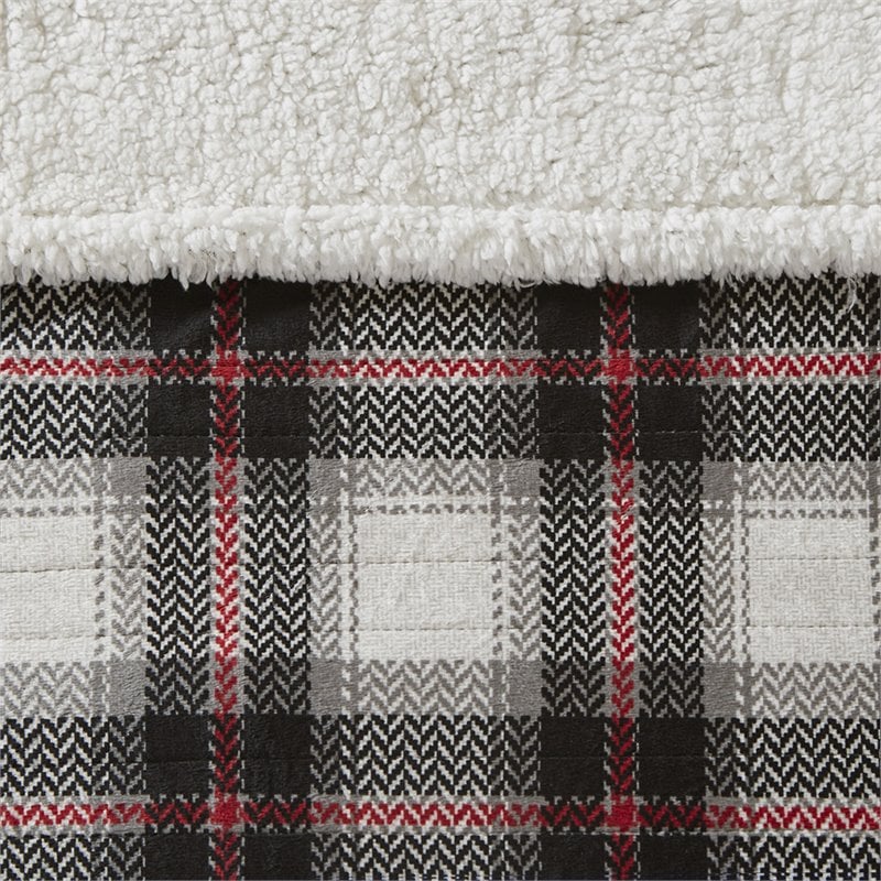 Woolrich Polyester Printed Mink Heated Throw with 1