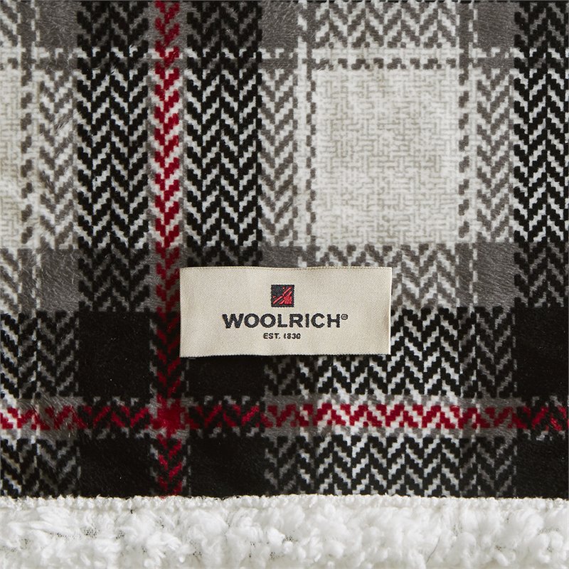Woolrich Polyester Printed Mink Heated Throw with 1