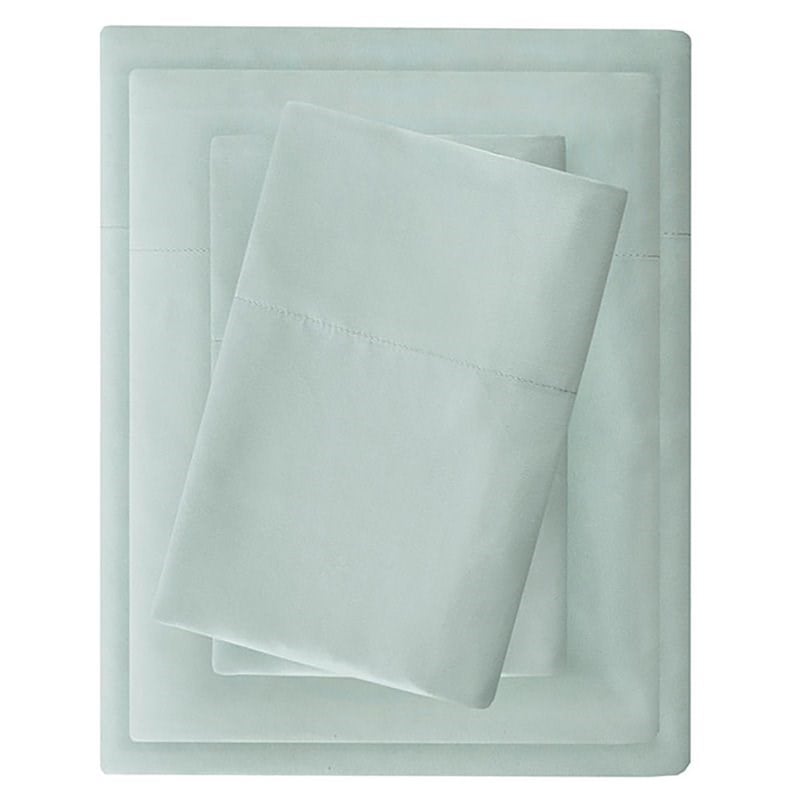 Madison Park Contemporary Polyester 3M Microcell Sheet Set in Seafoam