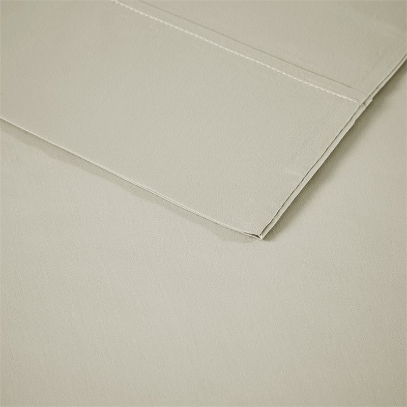 Madison Park Contemporary Cotton Polyester Solid Sheet Set in Ivory