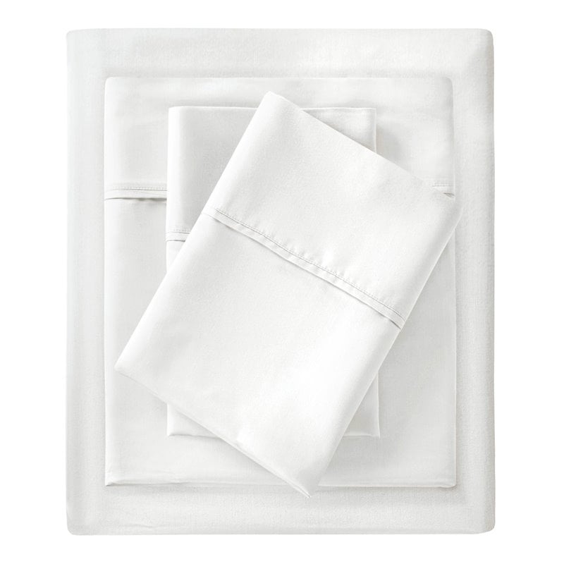 Madison Park Contemporary Cotton Polyester Solid Pillowcase in White