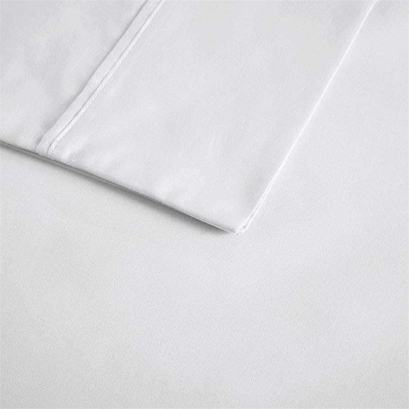 Beautyrest Contemporary Cotton and Polyester Sateen Cooling Sheet Sets in White
