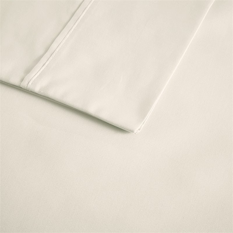 Beautyrest Contemporary Cotton and Polyester Sateen Cooling Sheet Sets in Ivory
