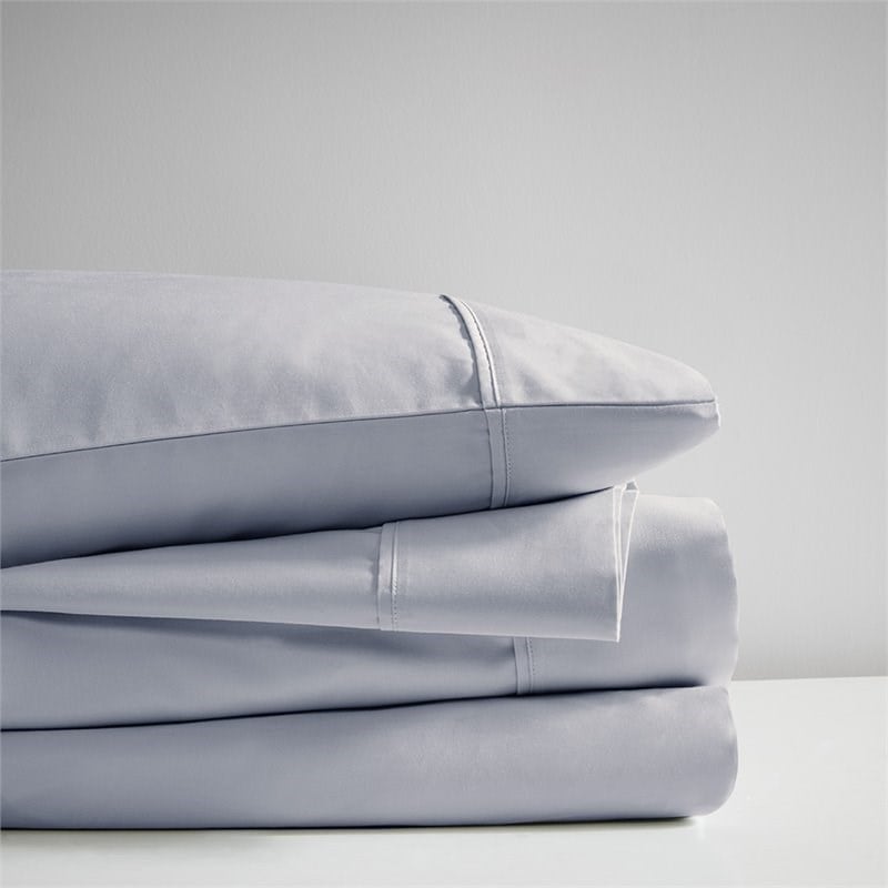 Beautyrest Contemporary Cotton and Polyester Sateen Cooling Sheet Sets in Blue