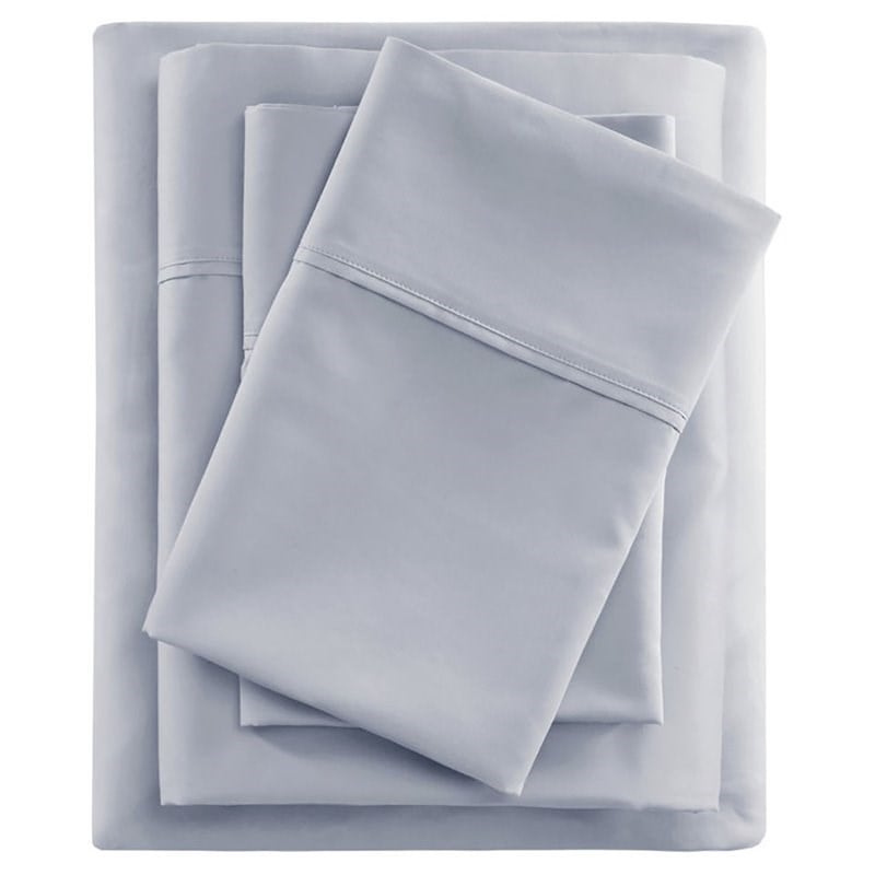 Beautyrest Contemporary Cotton and Polyester Sateen Cooling Sheet Sets in Blue