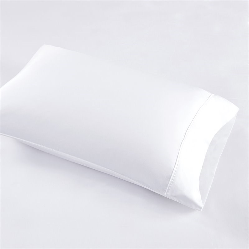 Beautyrest Contemporary Cotton and Polyester Solid Sheet Set in White