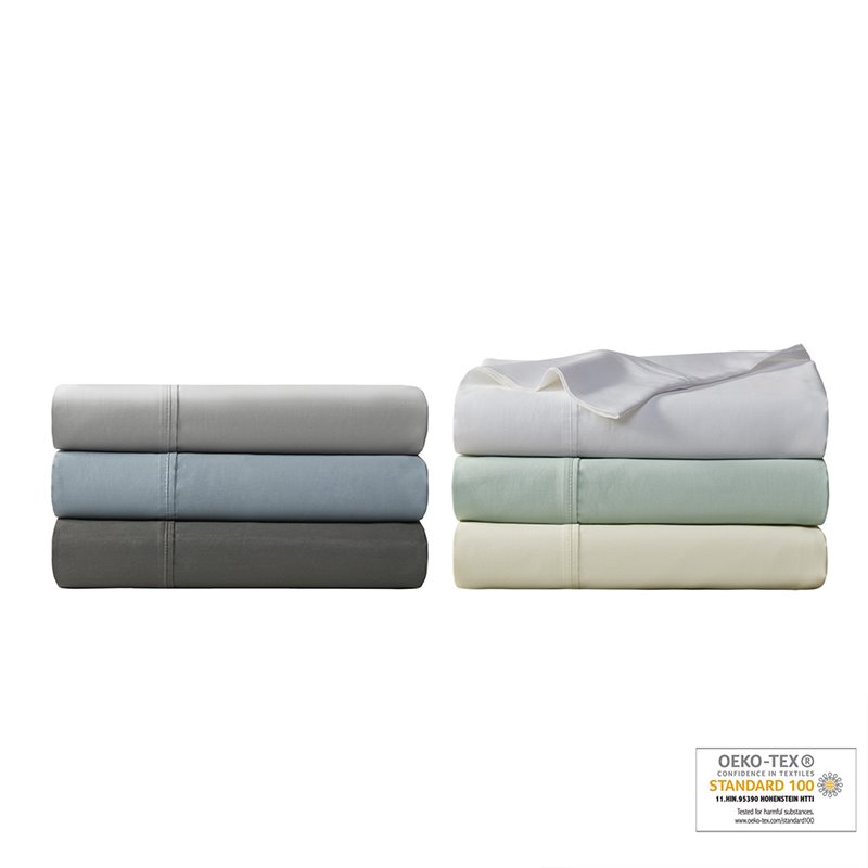 Beautyrest Contemporary Cotton and Polyester Solid Sheet Set in Ivory