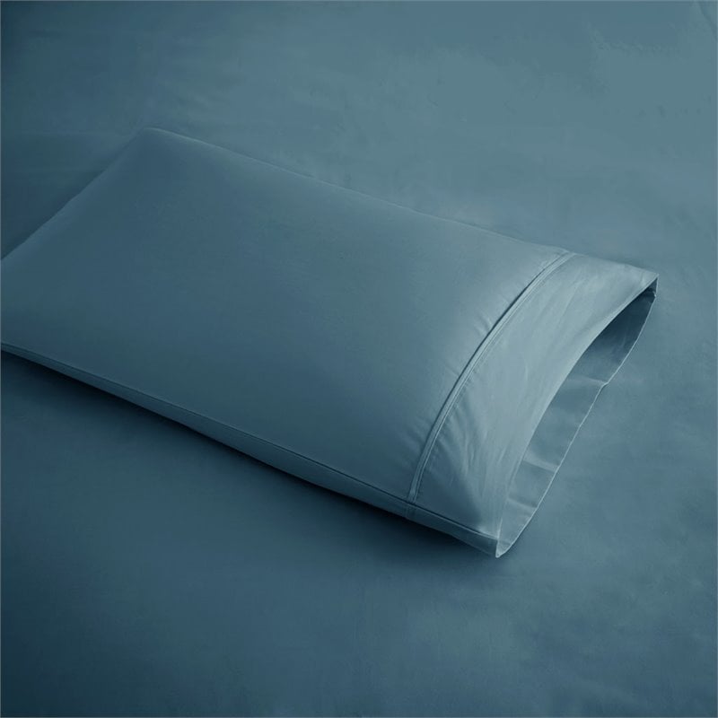 Beautyrest Contemporary Cotton and Polyester Sateen Cooling Sheet Sets in Teal
