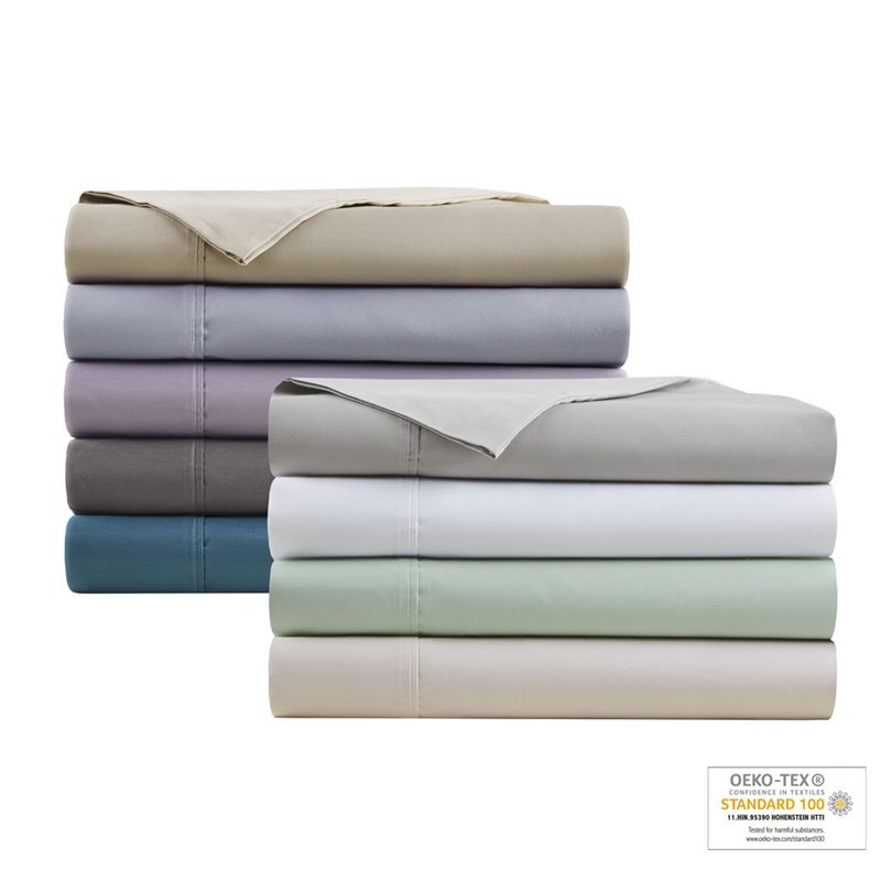Beautyrest Contemporary Cotton and Polyester Sateen Cooling Sheet Sets in Teal