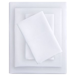 Intelligent Design Polyester Microfiber Fabric Solid Sheet Set in White