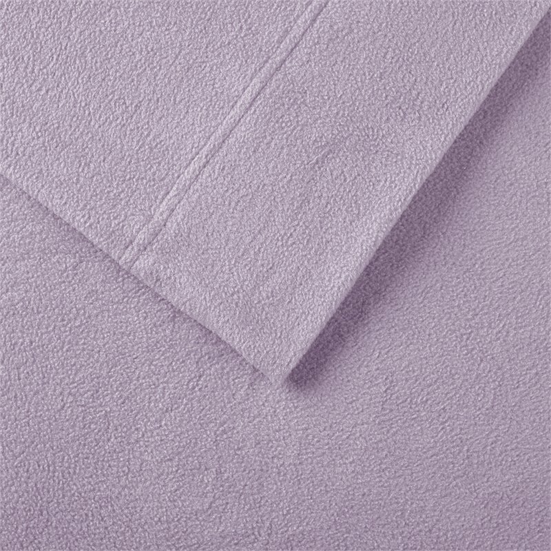 True North by Sleep Philosophy Polyester Micro Fleece Solid Sheet Set - Lavender