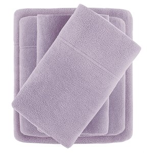 True North by Sleep Philosophy Polyester Micro Fleece Solid Sheet Set - Lavender