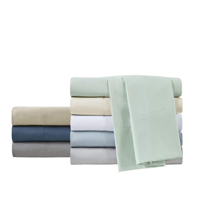 Sleep Philosophy Contemporary Smart Cool Microfiber Sheet Set in Ivory