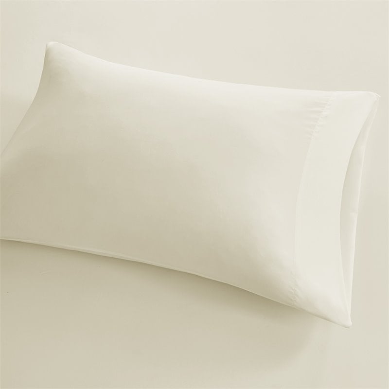 Sleep Philosophy Contemporary Smart Cool Microfiber Sheet Set in Ivory
