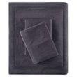 Intelligent Design Contemporary Cotton Polyester Jersey Knit Sheet Set in Gray