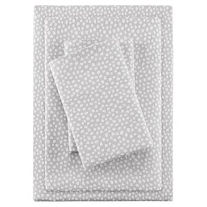 true north by sleep philosophy cotton pigment printed sheet set in gray dots