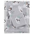 True North by Sleep Philosophy Cotton Pigment Printed Sheet Set - Gray Penguins
