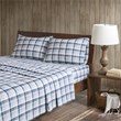 Woolrich 100 Percent Cotton Flannel Printed Sheet Set in Blue Plaid