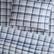 Woolrich 100 Percent Cotton Flannel Printed Sheet Set in Blue Plaid