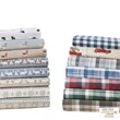 Woolrich 100 Percent Cotton Flannel Printed Sheet Set in Blue Plaid
