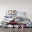 Woolrich 100 Percent Cotton Flannel Printed Sheet Set in Gray Plaid