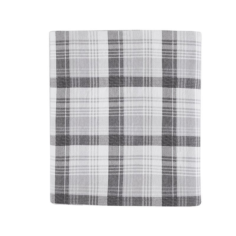Woolrich 100 Percent Cotton Flannel Printed Sheet Set in Gray Plaid