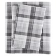 Woolrich 100 Percent Cotton Flannel Printed Sheet Set in Gray Plaid