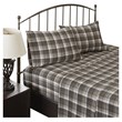 Woolrich Farmhouse 100 Percent Cotton Flannel Sheet Set in Brown Plaid Finish