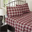 Woolrich Farmhouse 100 Percent Cotton Flannel Sheet Set in Red Plaid