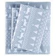 Woolrich 100 Percent Cotton Flannel Printed Sheet Set in Blue Winter Frost