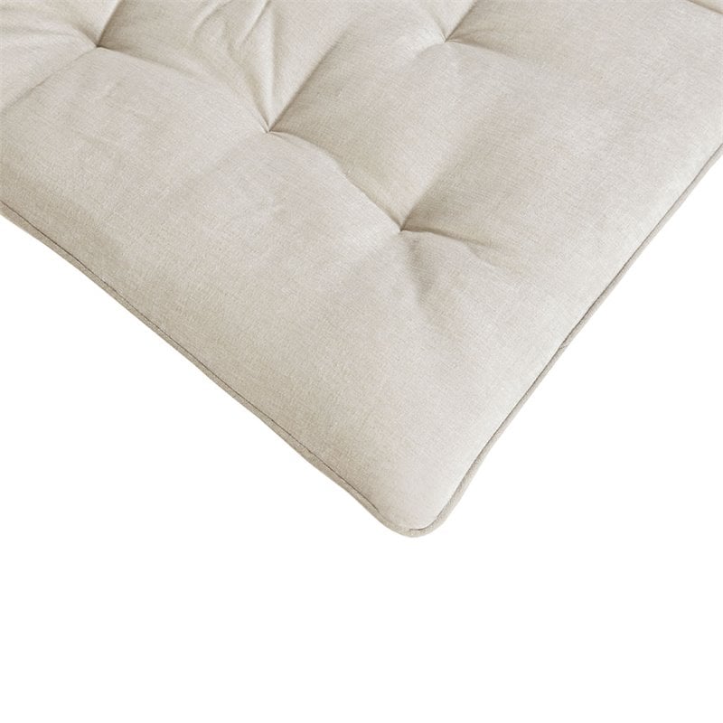 Intelligent Design Polyester Chenille Long Floor Cushion in Ivory