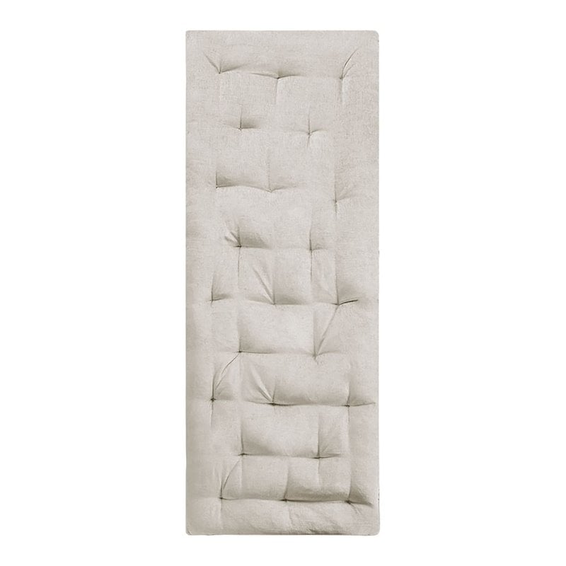 Intelligent Design Polyester Chenille Long Floor Cushion in Ivory