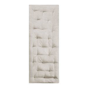 Intelligent Design Polyester Chenille Long Floor Cushion in Ivory