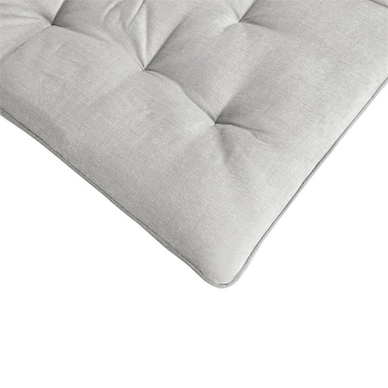 intelligent design polyester chenille long floor cushion in gray