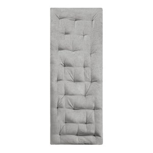 Intelligent Design Polyester Chenille Long Floor Cushion in Gray