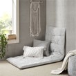 Intelligent Design Polyester Chenille Long Floor Cushion in Gray