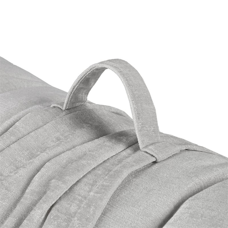 intelligent design polyester chenille long floor cushion in gray