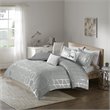 Intelligent Design Polyester Twin/Twin XL Duvet Cover Set in Gray/Silver